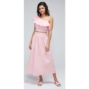 Wildfox Davenay Maxi Skirt sz Xl Candy pink retro coquette romantic rockabilly